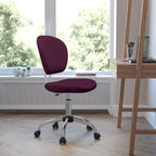 Mid-back Mesh Padded Swivel Task Office Chair with Chrome Base