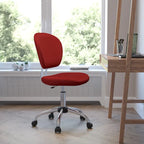 Mid-back Mesh Padded Swivel Task Office Chair with Chrome Base