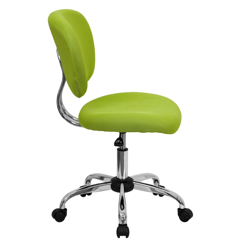 Mid-back Mesh Padded Swivel Task Office Chair with Chrome Base