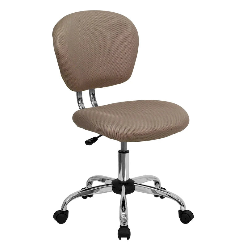 Mid-back Mesh Padded Swivel Task Office Chair with Chrome Base
