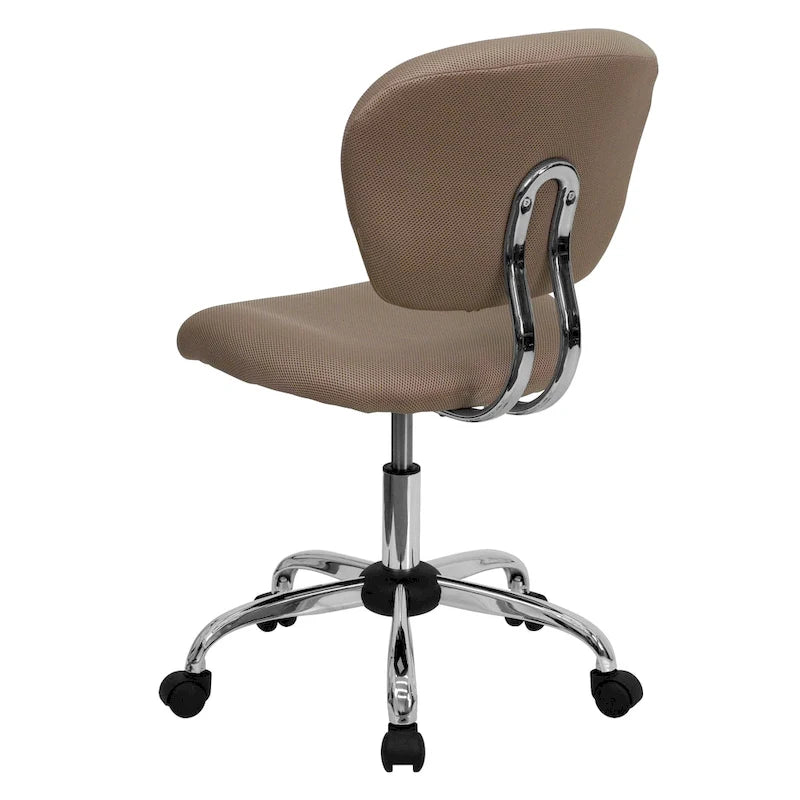 Mid-back Mesh Padded Swivel Task Office Chair with Chrome Base
