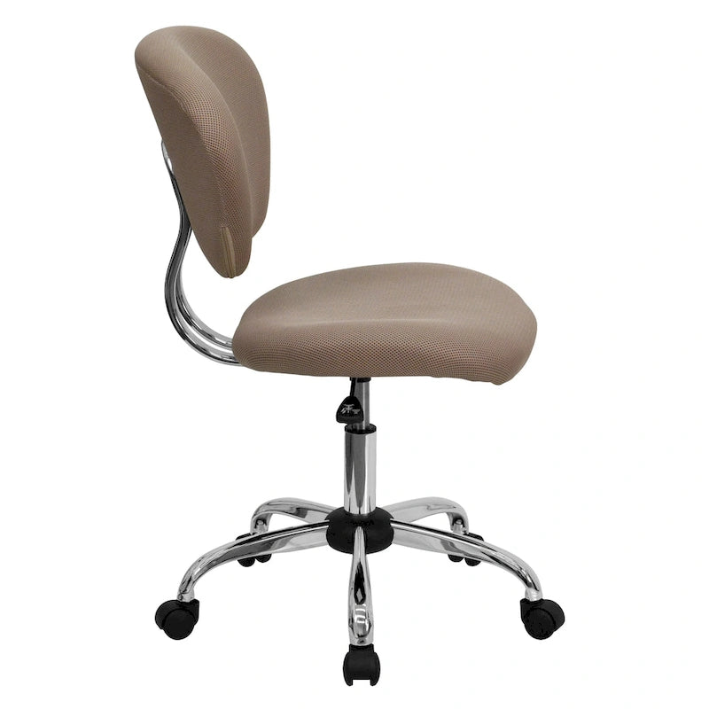 Mid-back Mesh Padded Swivel Task Office Chair with Chrome Base