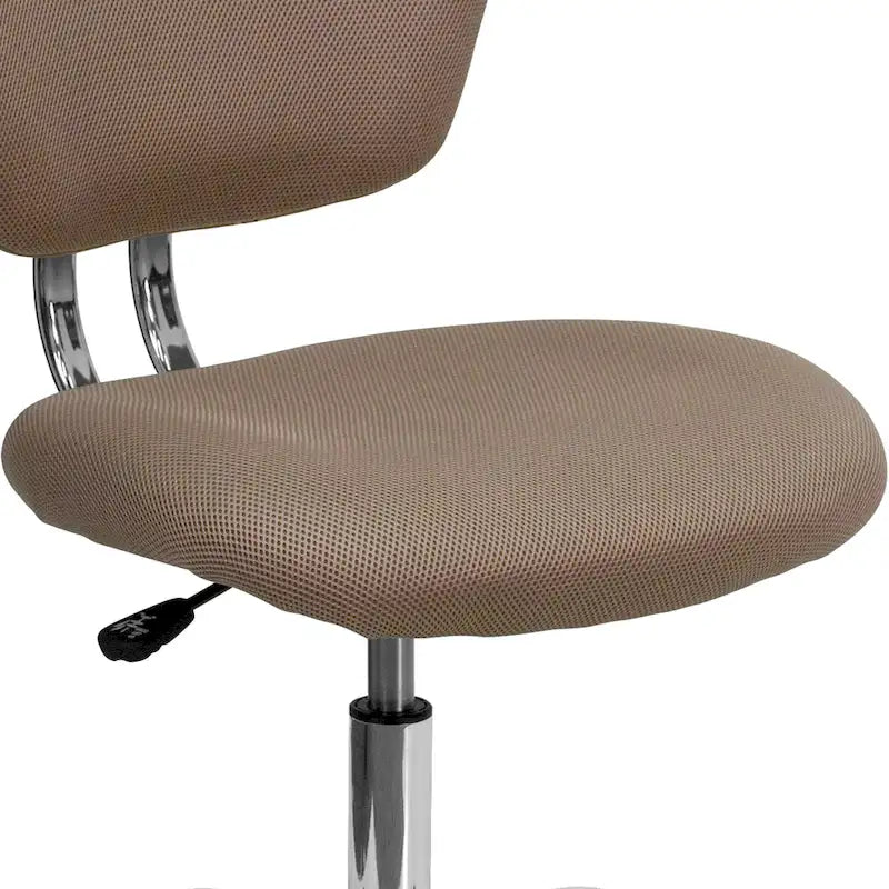 Mid-back Mesh Padded Swivel Task Office Chair with Chrome Base