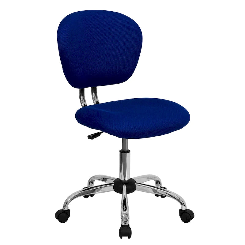 Mid-back Mesh Padded Swivel Task Office Chair with Chrome Base
