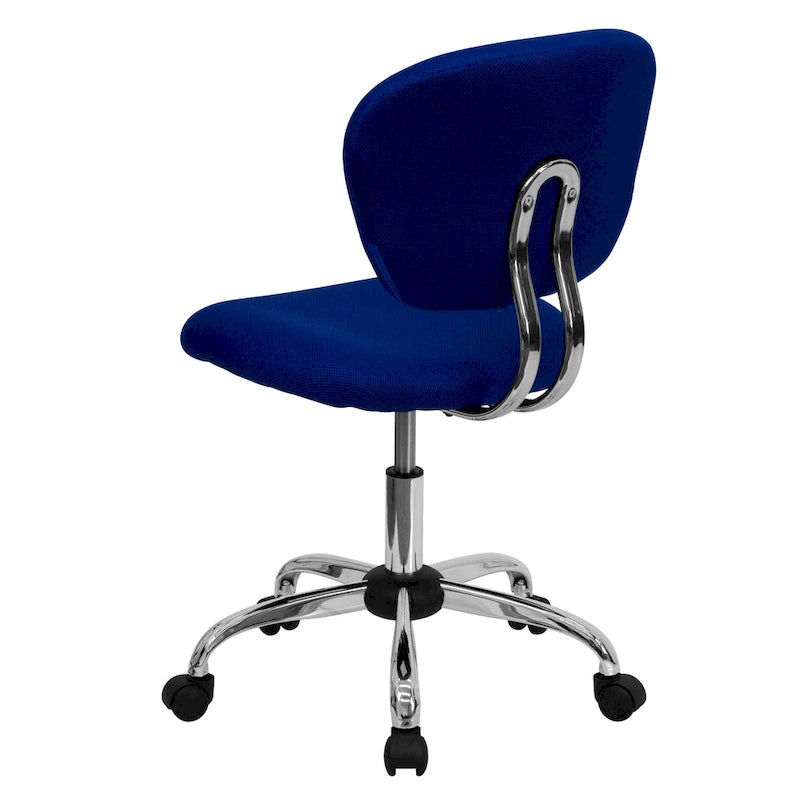 Mid-back Mesh Padded Swivel Task Office Chair with Chrome Base