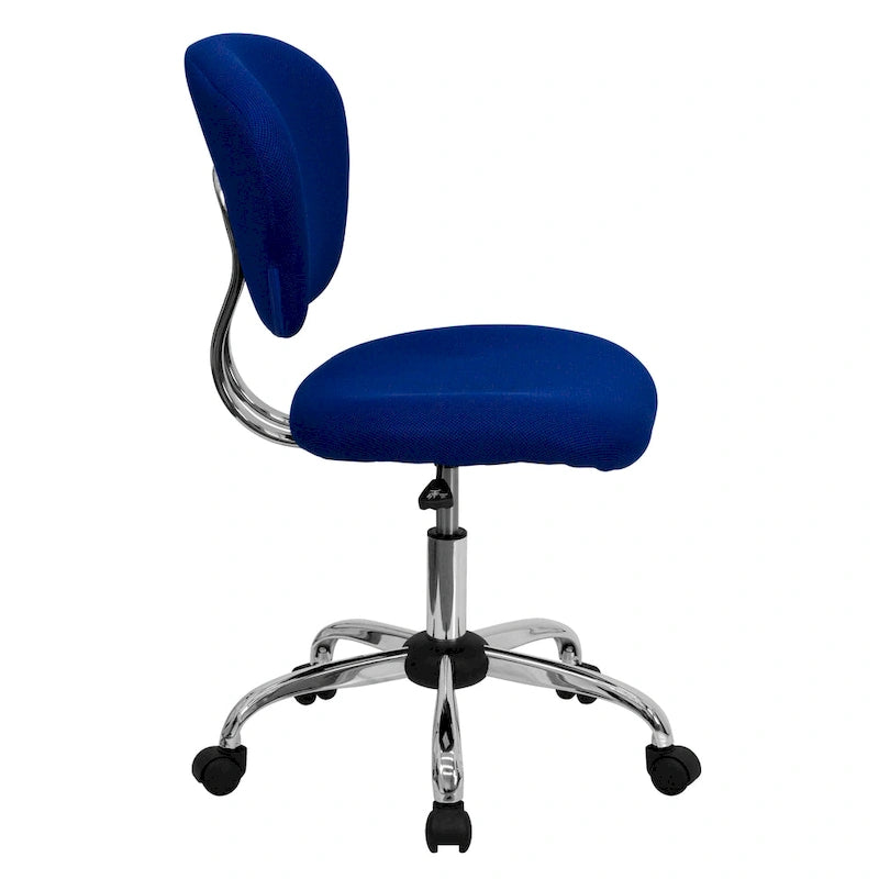 Mid-back Mesh Padded Swivel Task Office Chair with Chrome Base