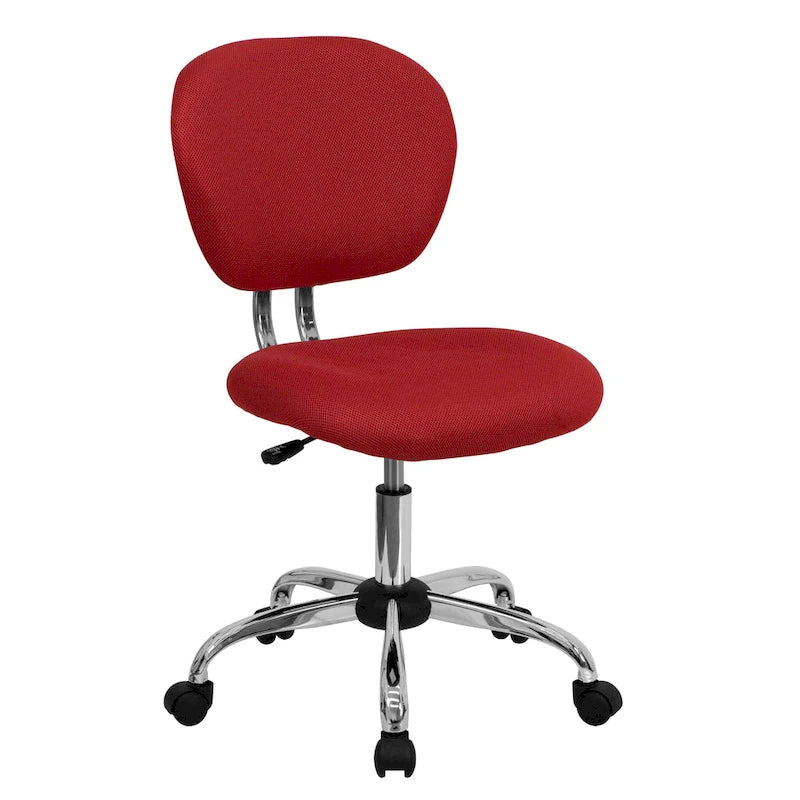 Mid-back Mesh Padded Swivel Task Office Chair with Chrome Base