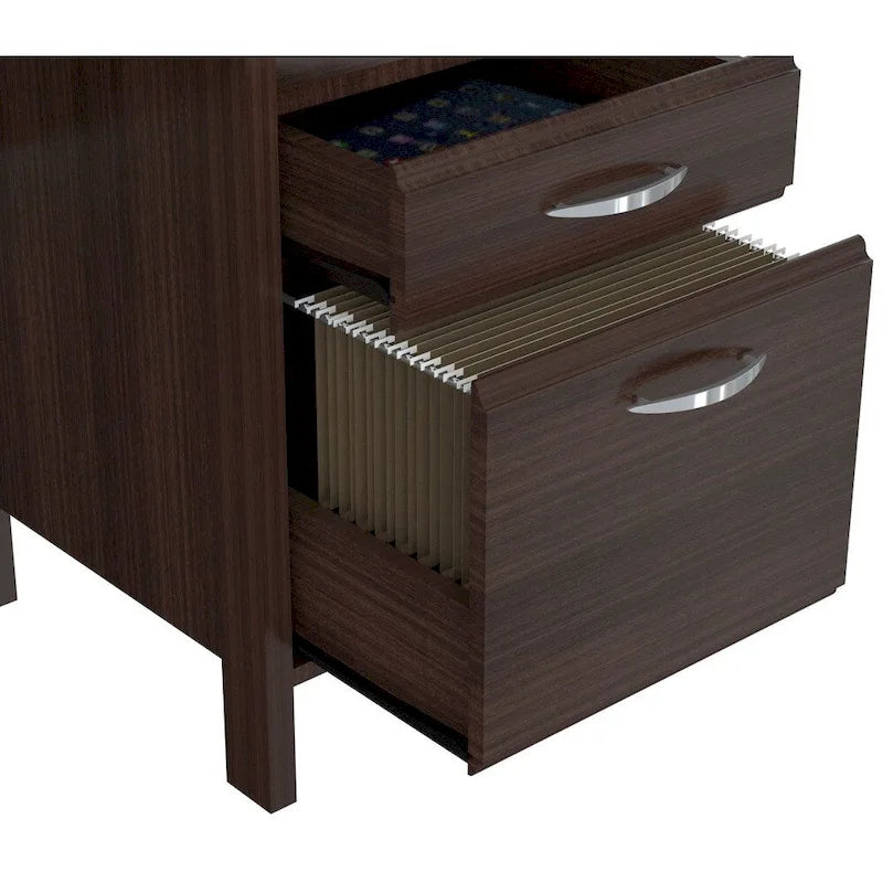 Copper Grove Mollice Softform Espresso Computer Desk