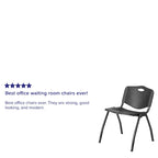 880 lb. Capacity Industrial Plastic Stack Chair with Carrying Handle