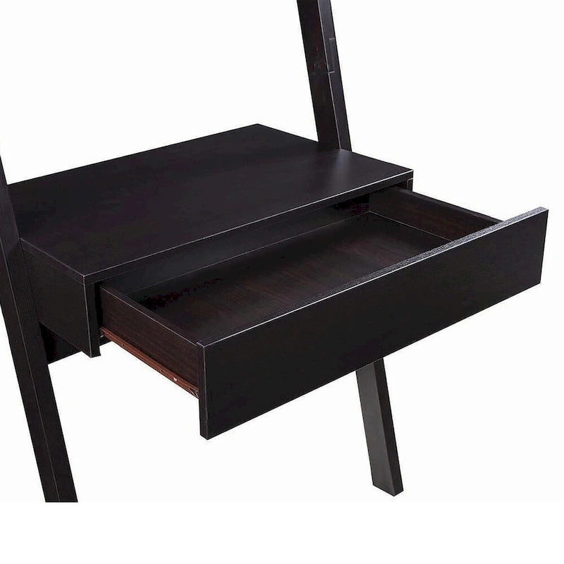 Freakish Ladder Desk With One Drawer, Cappuccino