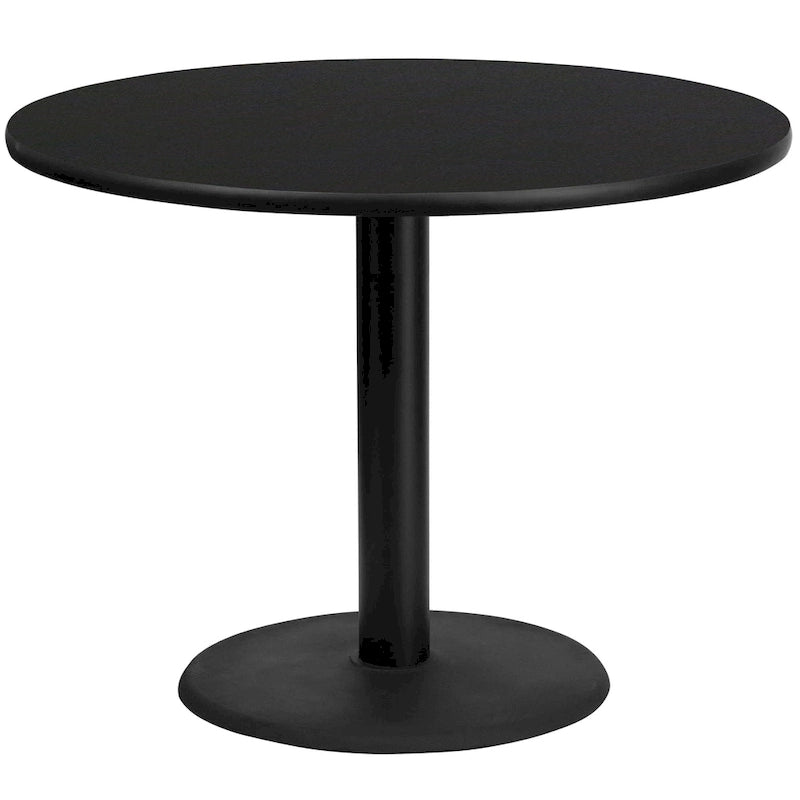 42  Round Laminate Table Top with 24  Round Table Height Base