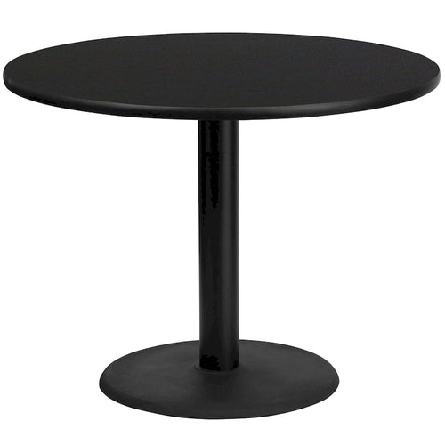 42  Round Laminate Table Top with 24  Round Table Height Base