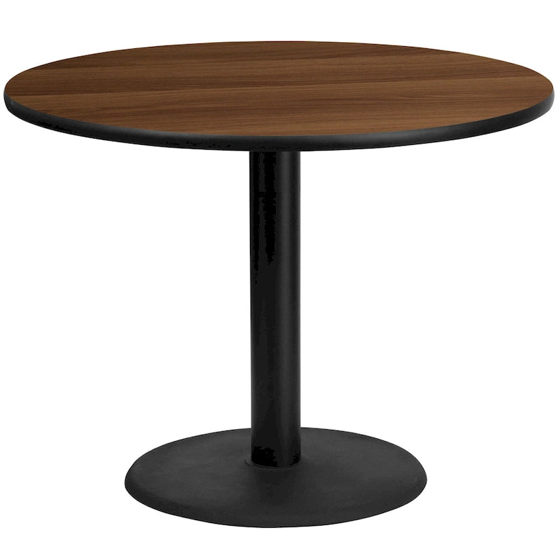 42  Round Laminate Table Top with 24  Round Table Height Base