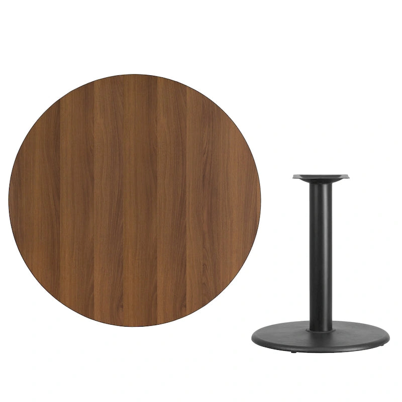 42  Round Laminate Table Top with 24  Round Table Height Base