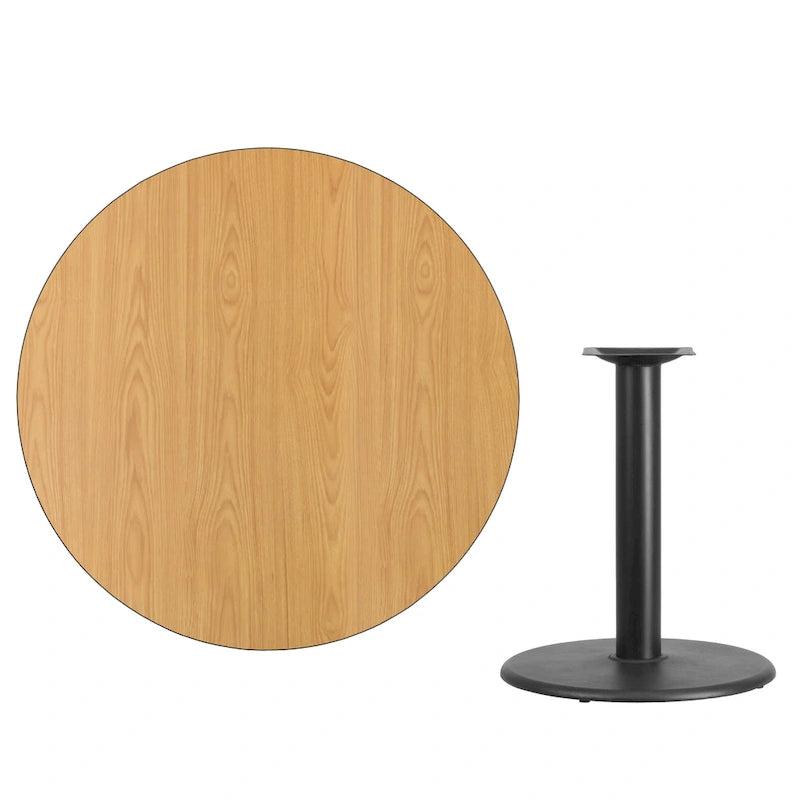 42  Round Laminate Table Top with 24  Round Table Height Base