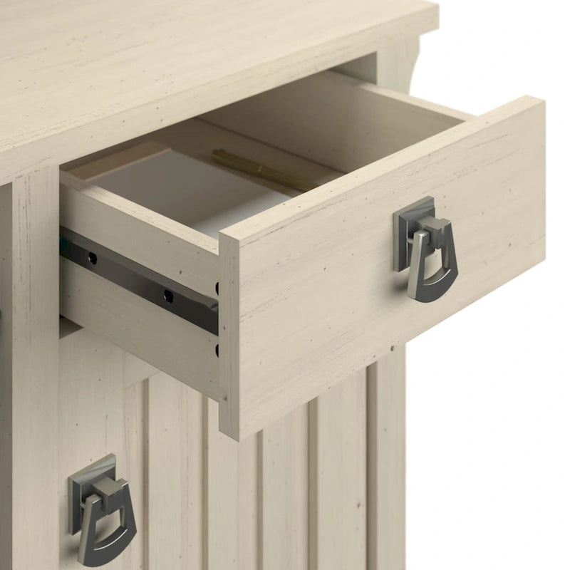 Bush Furniture Salinas 60W L Shaped Desk with Storage Hutch