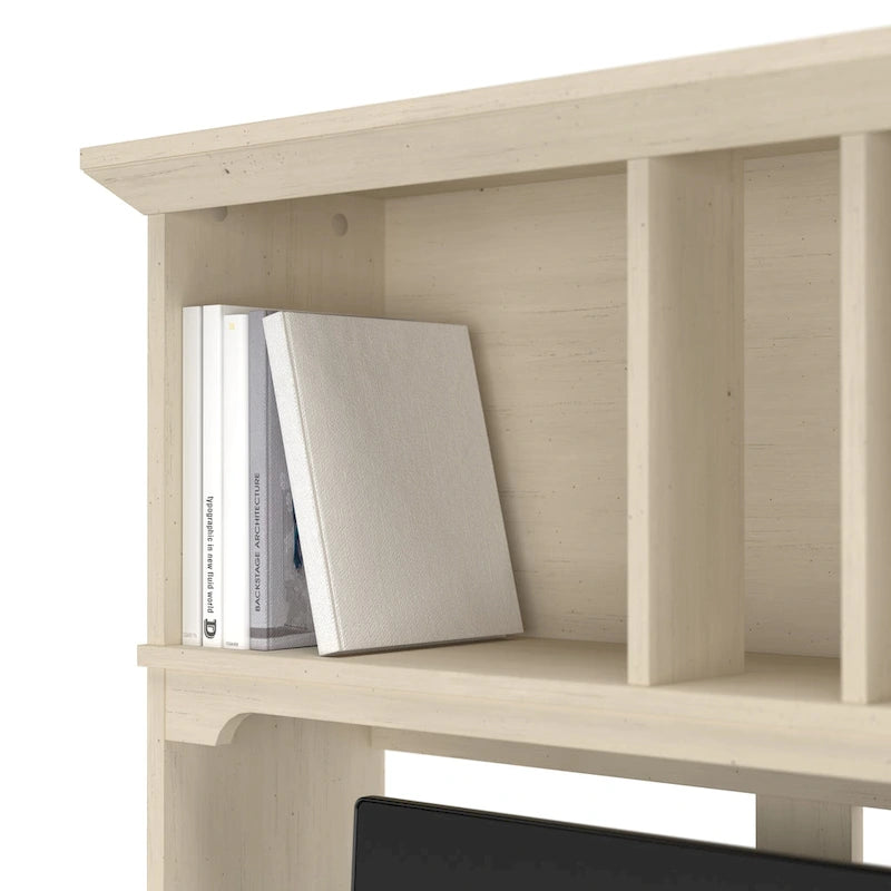 Bush Furniture Salinas 60W L Shaped Desk with Storage Hutch