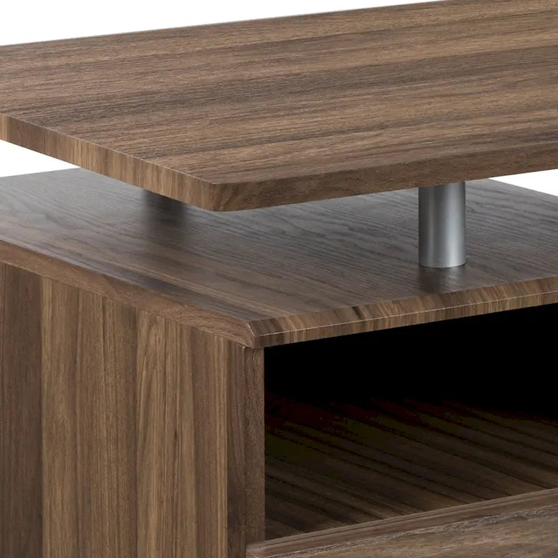 Pedestal 3-drawer Computer Desk with Keyboard Tray