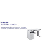 Pedestal 3-drawer Computer Desk with Keyboard Tray