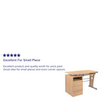 Pedestal 3-drawer Computer Desk with Keyboard Tray