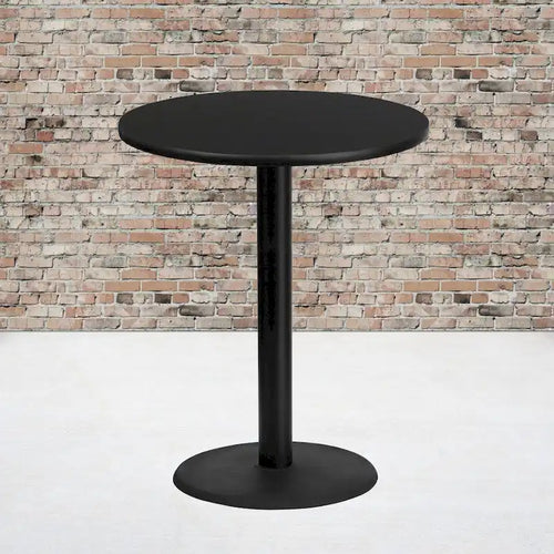 36  Round Laminate Table Top with 24  Round Bar Height Table Base
