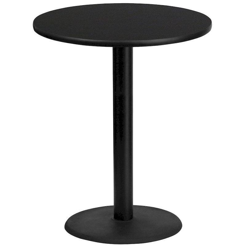 36  Round Laminate Table Top with 24  Round Bar Height Table Base
