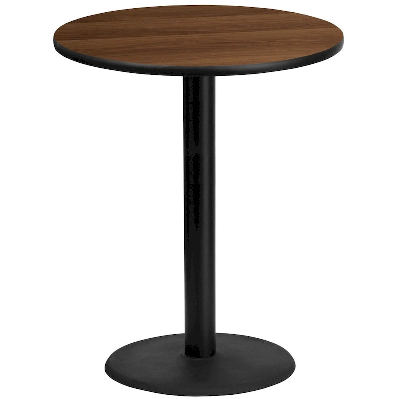 36  Round Laminate Table Top with 24  Round Bar Height Table Base