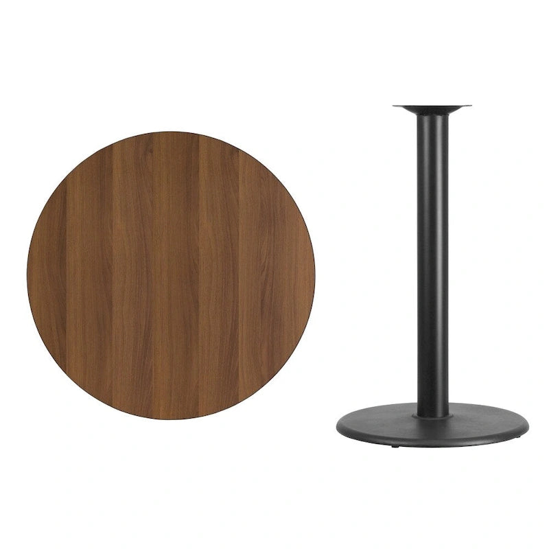 36  Round Laminate Table Top with 24  Round Bar Height Table Base