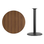 36  Round Laminate Table Top with 24  Round Bar Height Table Base