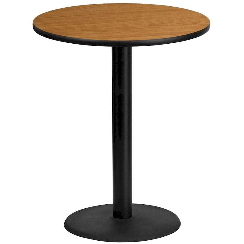 36  Round Laminate Table Top with 24  Round Bar Height Table Base