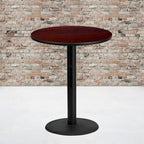 36  Round Laminate Table Top with 24  Round Bar Height Table Base