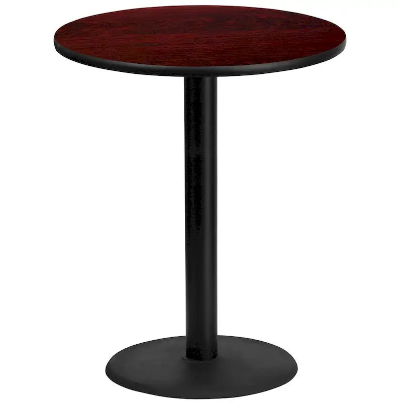 36  Round Laminate Table Top with 24  Round Bar Height Table Base