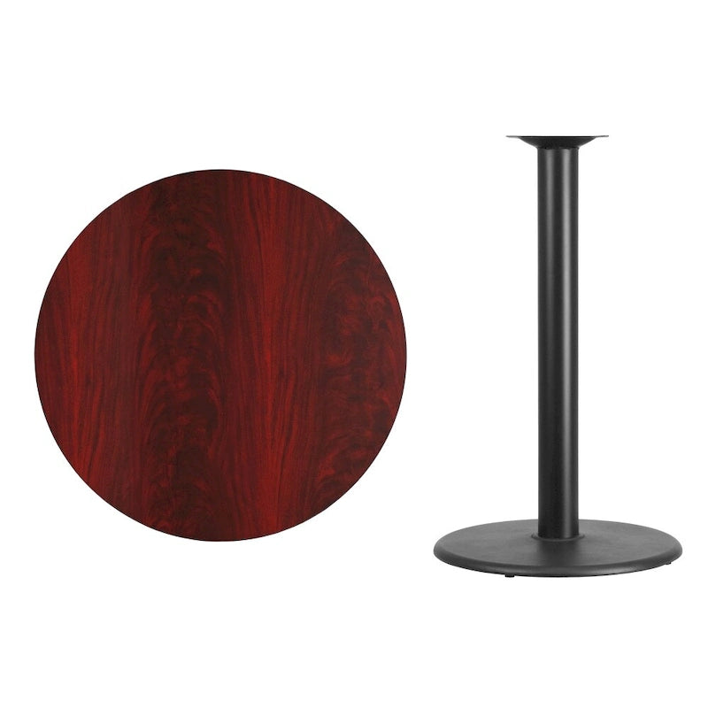 36  Round Laminate Table Top with 24  Round Bar Height Table Base