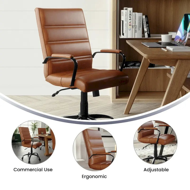 Mid-back LeatherSoft Executive Swivel Office Chair