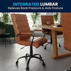 Mid-back LeatherSoft Executive Swivel Office Chair