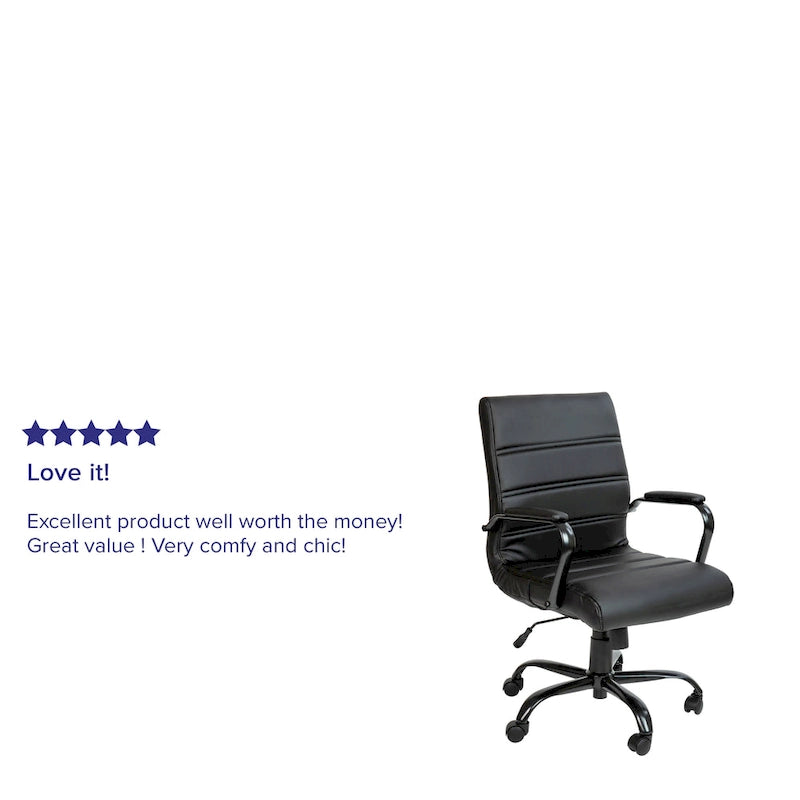 Mid-back LeatherSoft Executive Swivel Office Chair