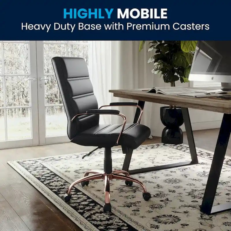 Mid-back LeatherSoft Executive Swivel Office Chair