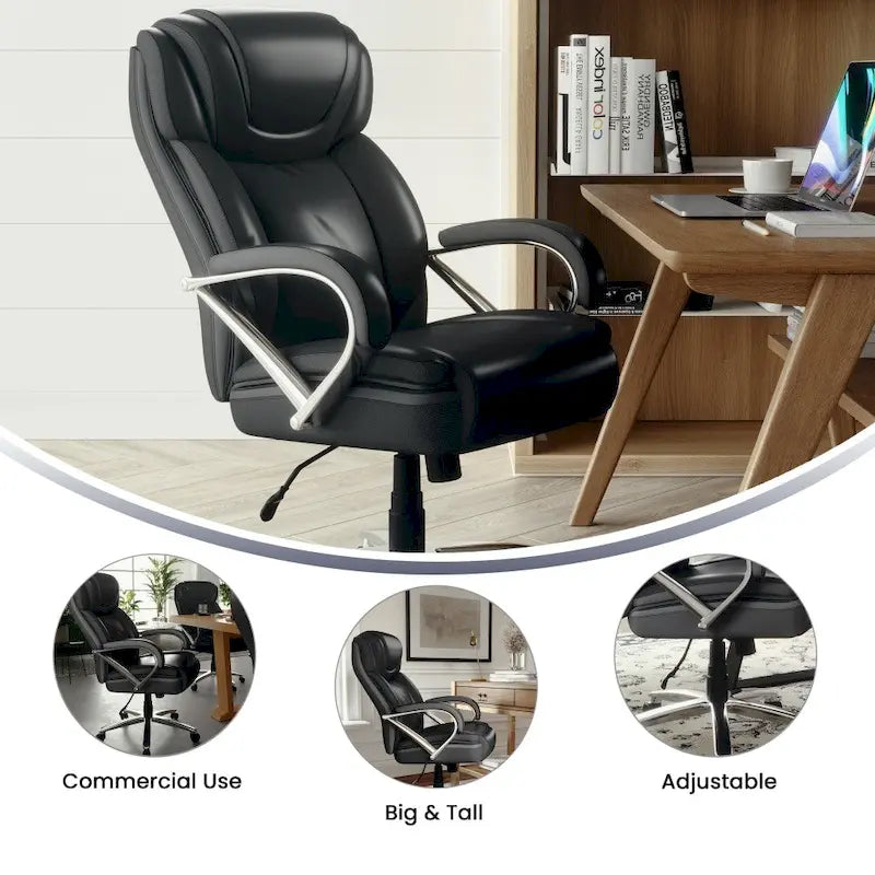 Big & Tall LeatherSoft Executive Swivel Ergonomic Office Chair