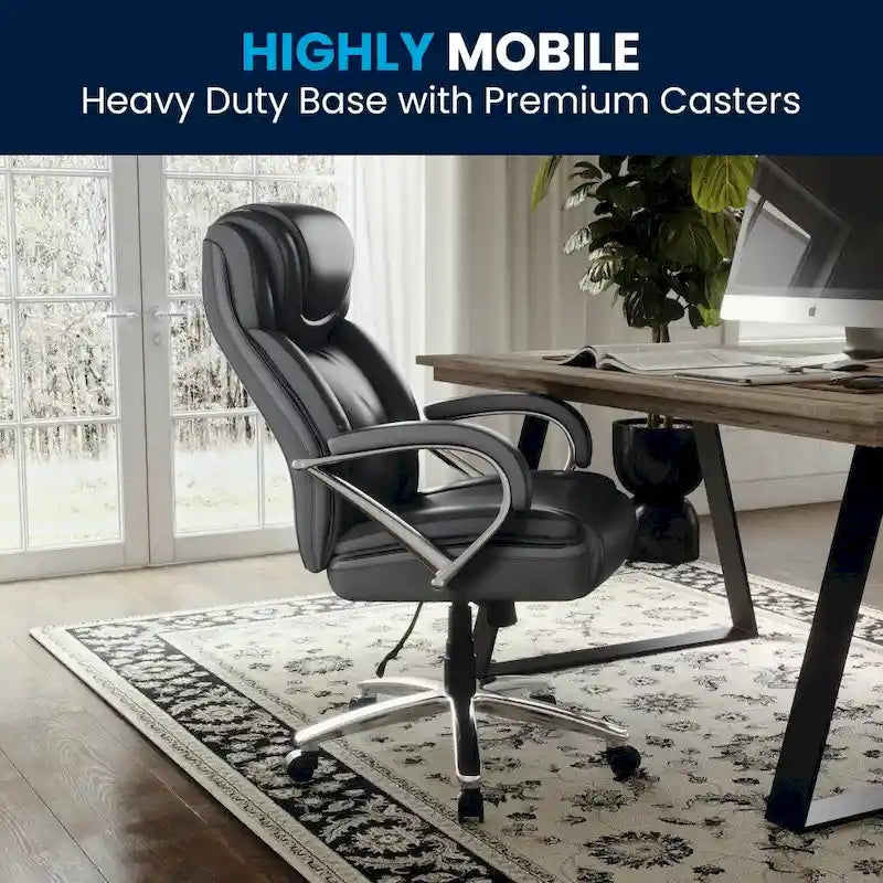 Big & Tall LeatherSoft Executive Swivel Ergonomic Office Chair