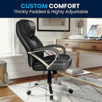 Big & Tall LeatherSoft Executive Swivel Ergonomic Office Chair