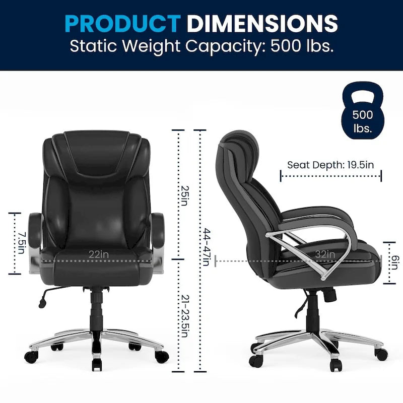 Big & Tall LeatherSoft Executive Swivel Ergonomic Office Chair