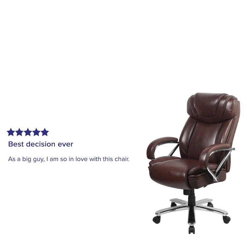 Big & Tall LeatherSoft Executive Swivel Ergonomic Office Chair