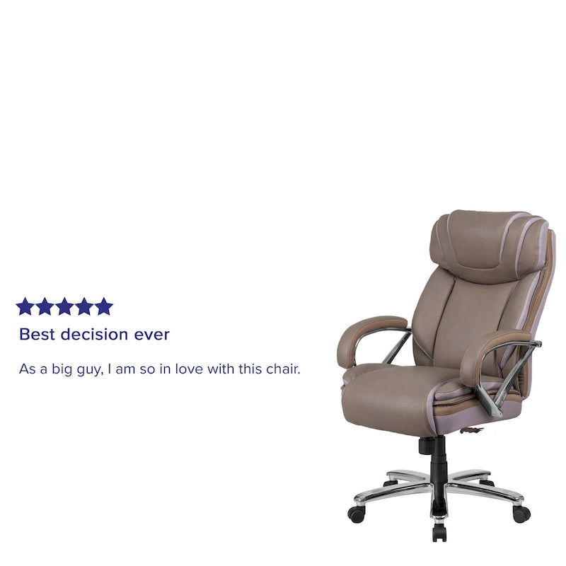 Big & Tall LeatherSoft Executive Swivel Ergonomic Office Chair