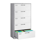 Steel 5 Drawer Lateral File Cabinet Storage Cabinets