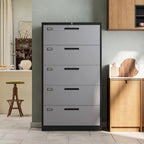Steel 5 Drawer Lateral File Cabinet Storage Cabinets