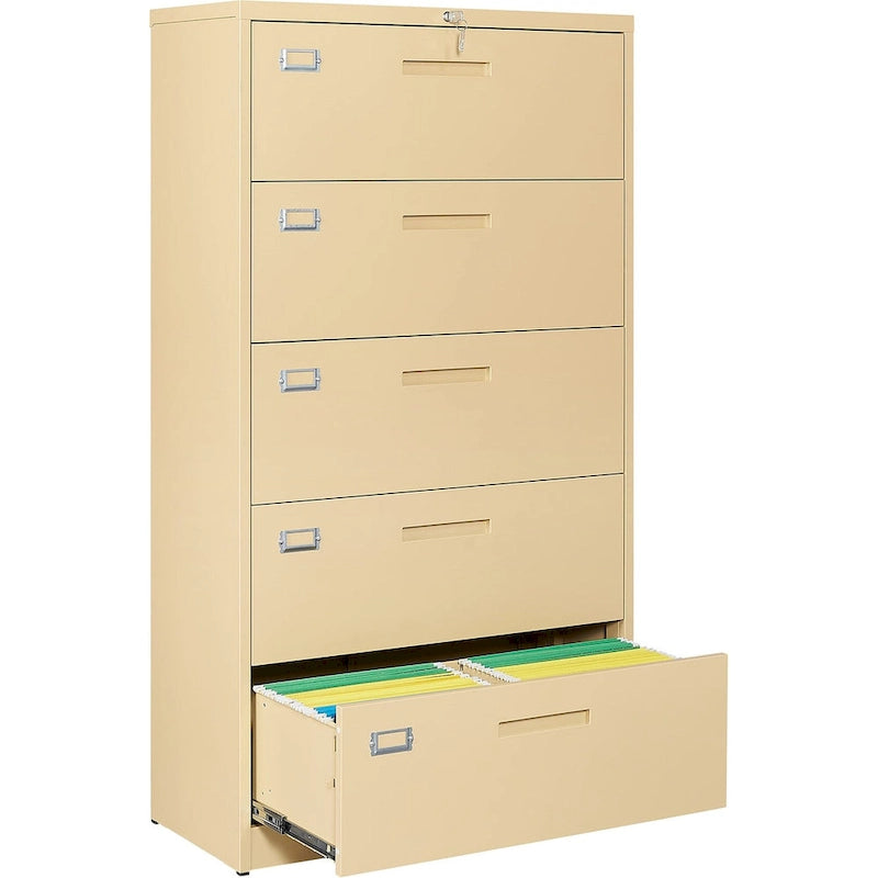 Steel 5 Drawer Lateral File Cabinet Storage Cabinets