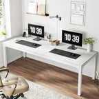 78.74 Inches Executive Desk Double Workstation with Metal Legs for Home Office,Two Person Computer Desk for 2 (Only Table)