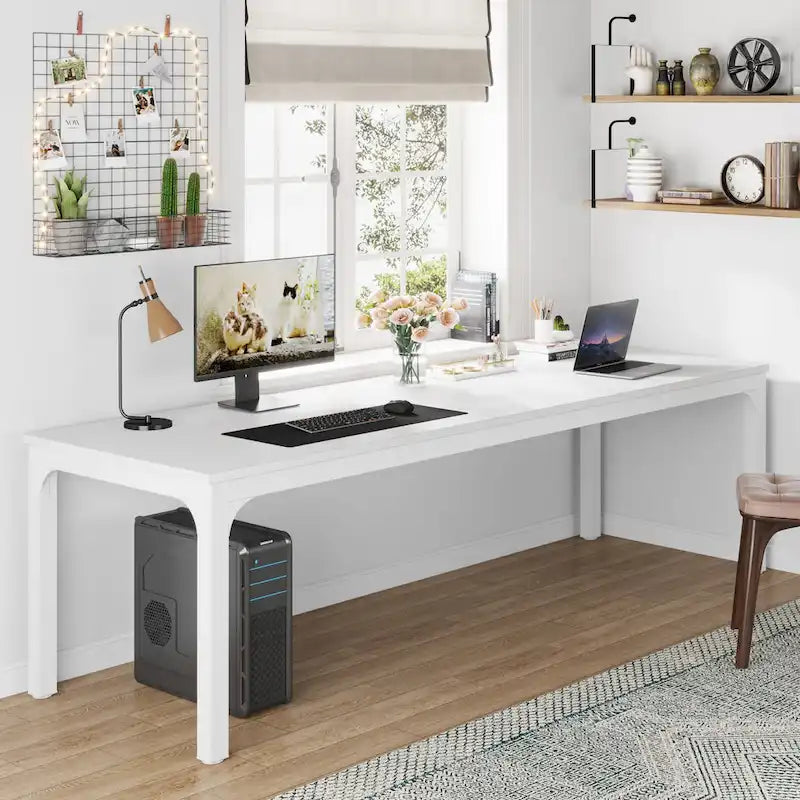 78.74 Inches Executive Desk Double Workstation with Metal Legs for Home Office,Two Person Computer Desk for 2 (Only Table)