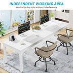 78.74 Inches Executive Desk Double Workstation with Metal Legs for Home Office,Two Person Computer Desk for 2 (Only Table)