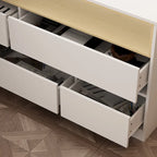 Storage Desk Movable Tabletop with Shelves and Display Area Dresser